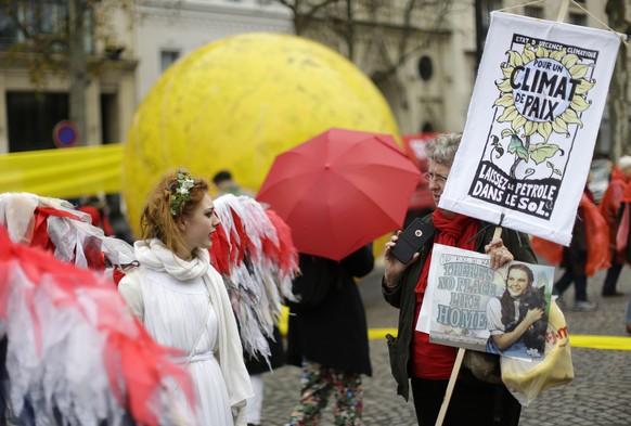 Klima-Aktivisten demonstrieren in Paris.