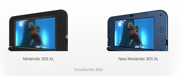 Vom gezeigten Unterschied in der Nintendo-Werbung ist der New 3DS in der Realität weit entfernt.