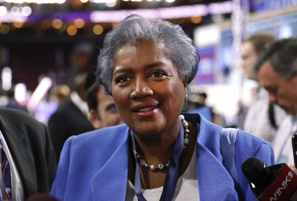 FILE - In this July 25, 2016 file photo, Donna Brazile, interim chair of the Democratic National Committee, appears on the floor of the Democratic National Convention in Philadelphia. CNN says it is & ...