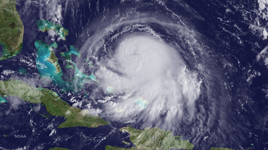 Hurrikan Joaquin aus der Satelliten-Perspektive: Das Auge des Sturms befindet sich am 1. Oktober in der Region des Bermuda-Dreiecks.&nbsp;