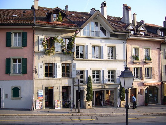 Die Altstadt von Pully, dem Hauptort des Bezirkes.