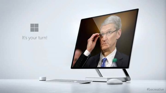 Vor einem Jahr spottete Apple-Chef Tim Cook über das Surface Book. Das Lachen dürfte ihm inzwischen vergangen sein.&nbsp;