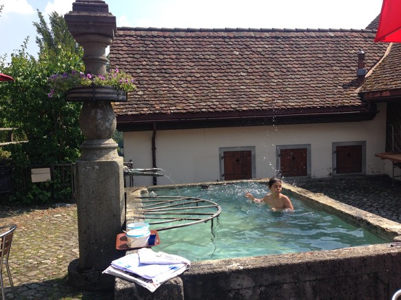 In diesem Brunnen wurde auch schon Fondue serviert.