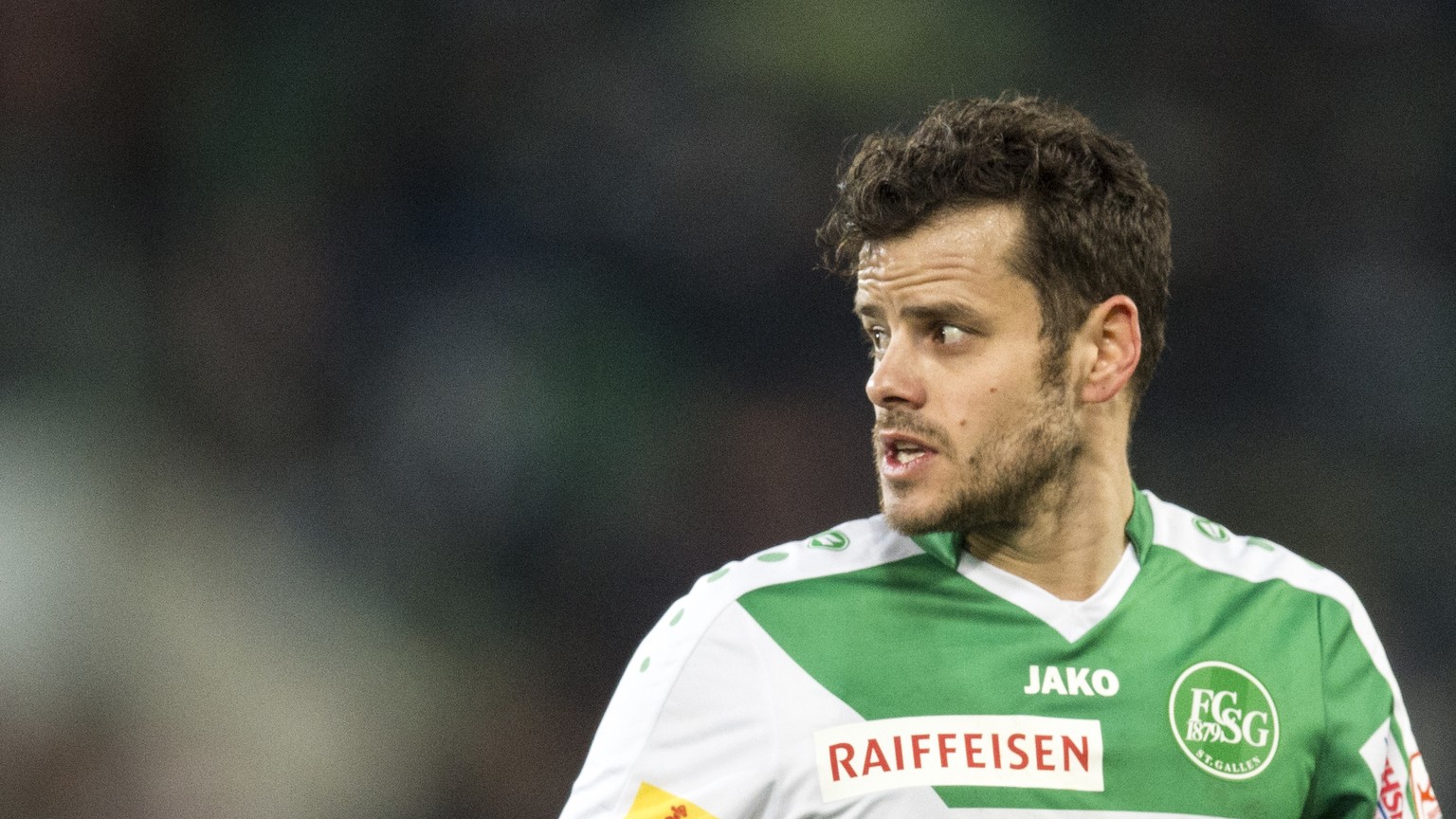 Der St. Galler Tranquillo Barnetta im Fussball Meisterschaftsspiel der Super League zwischen dem FC St.Gallen und dem FC Luzern, im Stadion Kybunpark in St.Gallen, am Samstag, 11. Maerz 2017. (KEYSTON ...