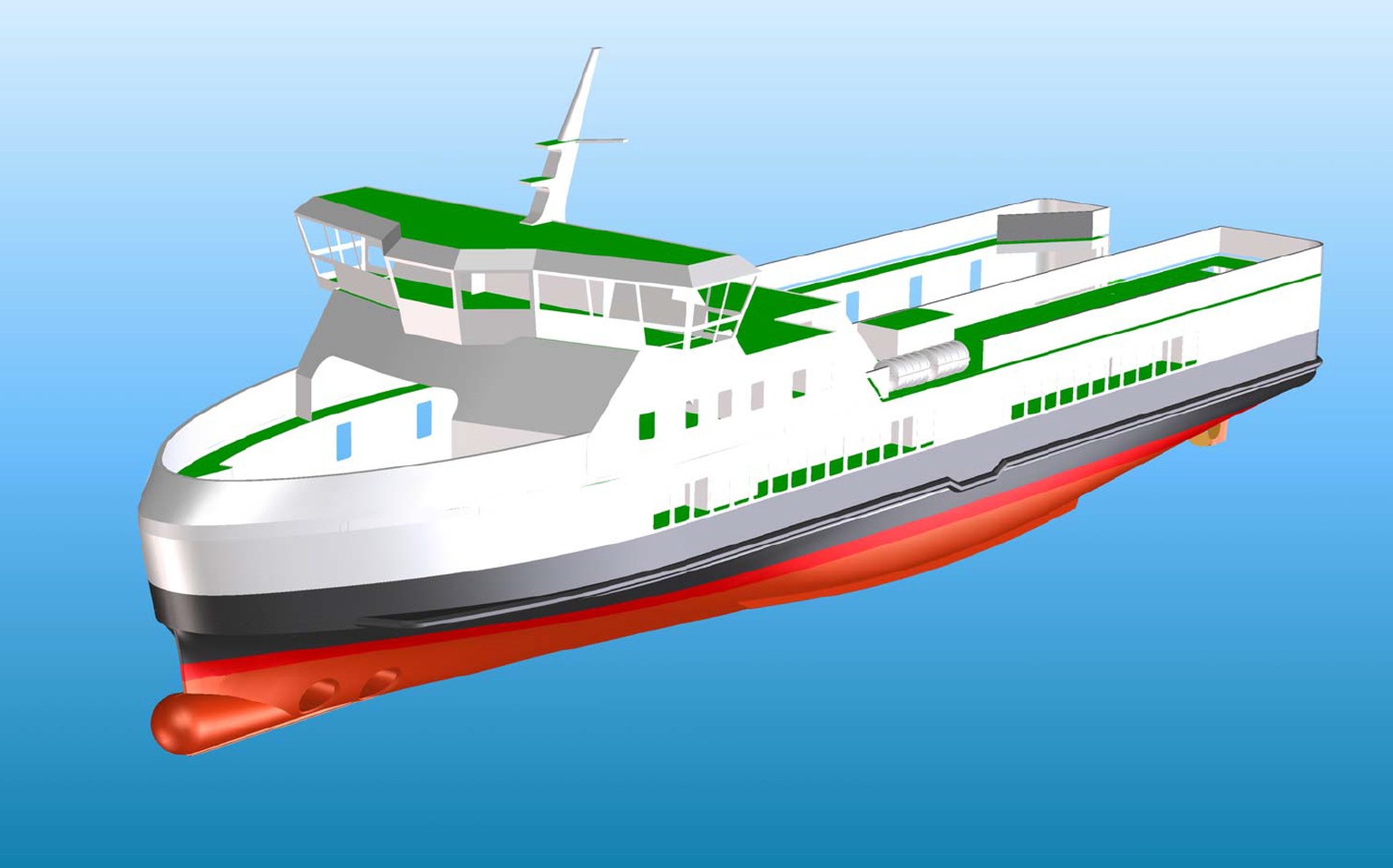 Das Fährschiff, das von der dänischen Werft Söby Shipyard gebaut wird, soll ab 2017 zwischen der Insel Aerö und dem dänischen Festland verkehren.