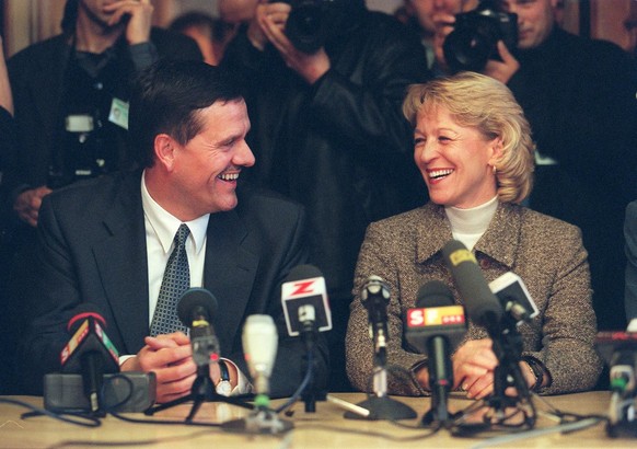 SVP-Roland Eberle und Rita Fuhrer unterlagen 2000 als offizielle Kandidaten gegen Samuel Schmid.