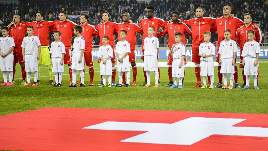 Die Schweizer Start-Elf bei der 2:3-Niederlage am Freitag in der Slowakei.