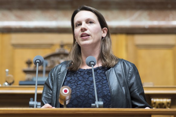 Chantal Gallade, SP-ZH, spricht an der Herbstsession der Eidgenoessischen Raete, am Donnerstag, 21. September 2017 im Nationalrat in Bern. (KEYSTONE/Anthony Anex)