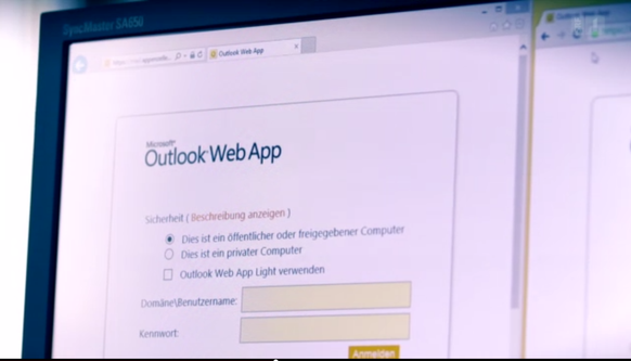 Der Hacker baut eine täuschend echte Kopie des Webmail-Zugangs der Firma Appenzeller Käse nach.