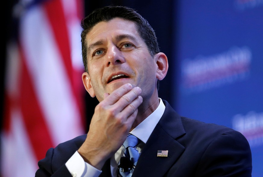 U.S. House Speaker Paul Ryan (R-WI) participates in an interview at the Economic Club of Washington in Washington, U.S., September 28, 2016. REUTERS/Gary Cameron