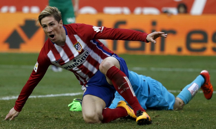 Fernando Torres bejubelt seinen 100. Treffer im Dress der «Rojiblancos».