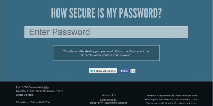 Wie sicher ist dein Passwort? Hier kannst du es testen.