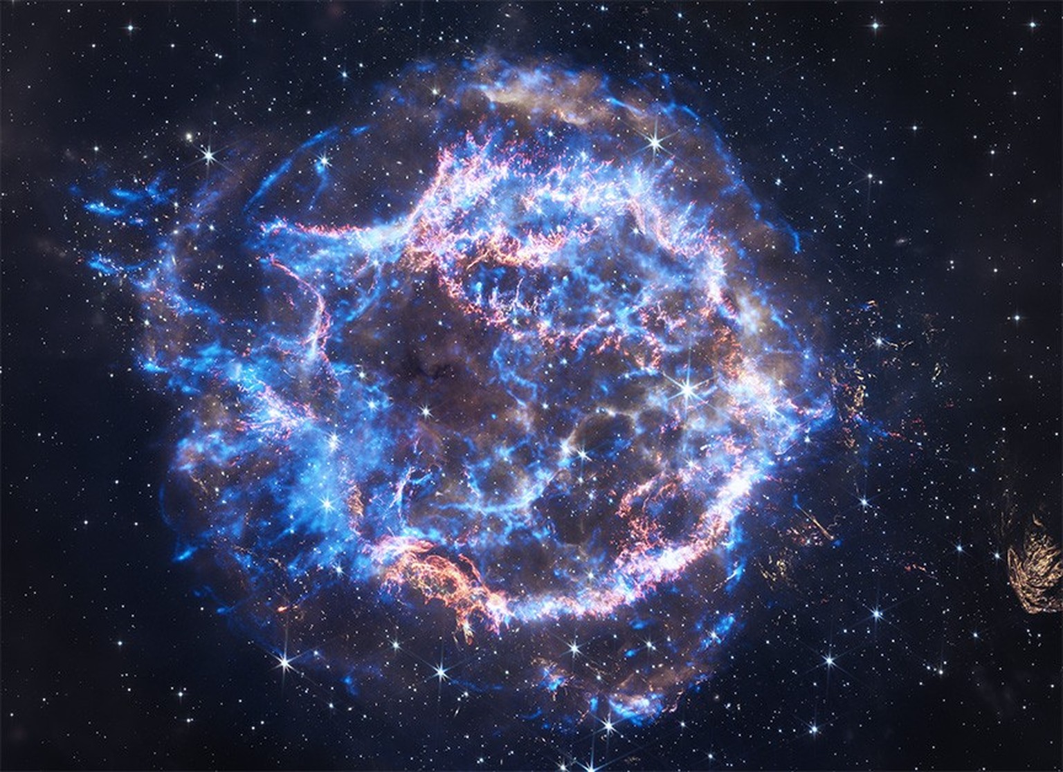 Nachrichten Linkding Supernova-Überrest von Cassiopeia A.