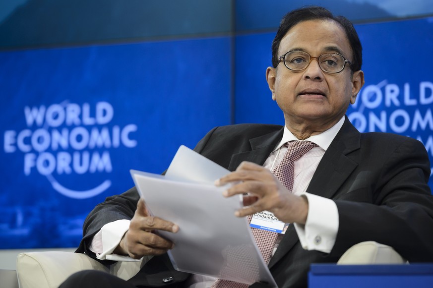 Finanzminister Palaniappan Chidambaram am diesjährigen WEF in Davos.