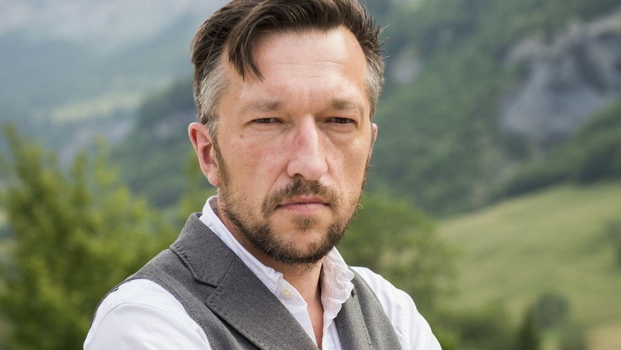 Lukas Baerfuss am 20. Internationalen Literaturfestival Leukerbad am Samstag, 4. Juli 2015, in Leukerbad. Zu seinem Jubilaeum hat das Literaturfestival zusaetzlich unter dem Titel &quot;Perspektiven:  ...