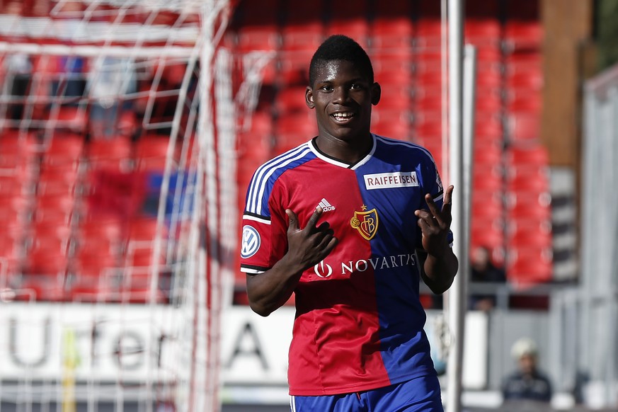 Breel Embolo bejubelt seinen Führungstreffer in der 34. Minute. 