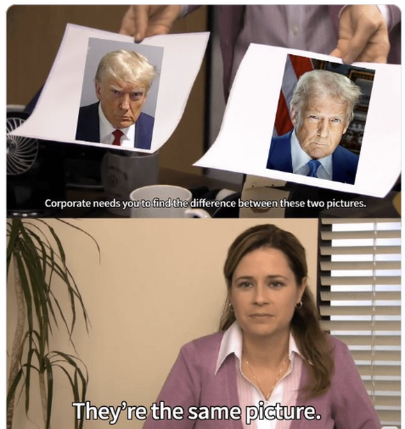Nachrichten Linkding Trump Porträt Meme