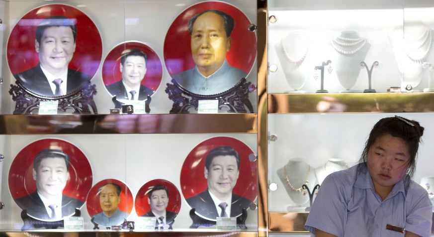 Xi und Mao als Souvernirs.