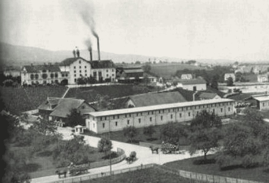 Da war die Bier-Welt noch in Ordnung: Die Brandschenke mit der Brauerei Hürlimann 1920.