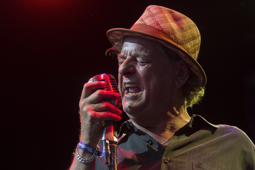 Endo Anaconda of Swiss band &quot;Stiller Has&quot; performs on the Waldbuehne stage at the Gurten music open air festival in Bern, Switzerland, Friday, July 18, 2014. The event runs from 17 to 20 Jul ...