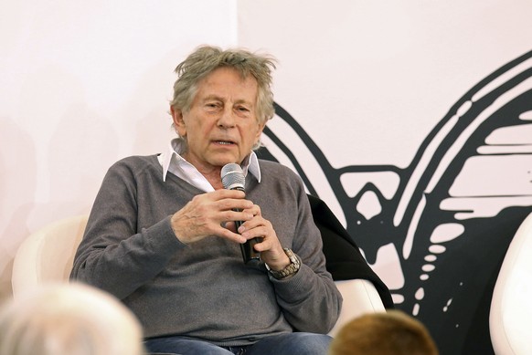 FILE - In this March 20, 2015 file photo, film director Roman Polanski gestures during a debate at the Paris Book Fair in Paris. Polanski will preside over this year&#039;s Cesars Awards ceremony, the ...
