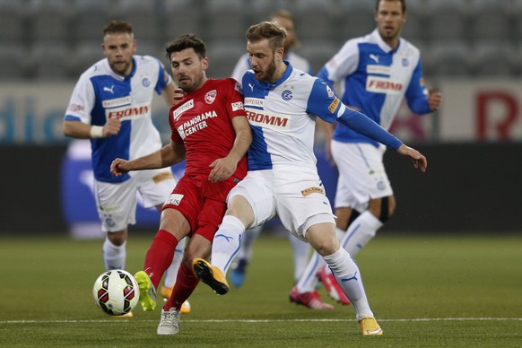 Zweikampf zwischen Torschütze Gianluca Frontino und Matteo Fedele.