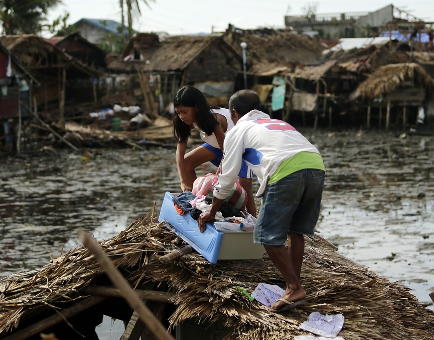 Ein verwüstetes Dorf in der Provinz&nbsp;Sorsogon.