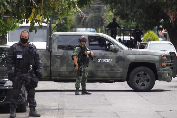 Mit denen willst du keinen Ärger. Polizisten in Mexiko.