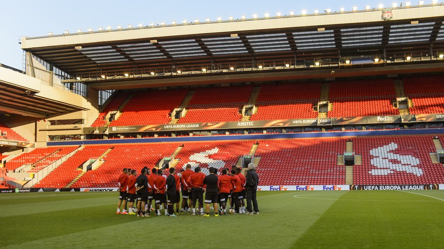 Bereits gestern durfte Sion ein erstes Mal Anfield-Road-Luft schnuppern.