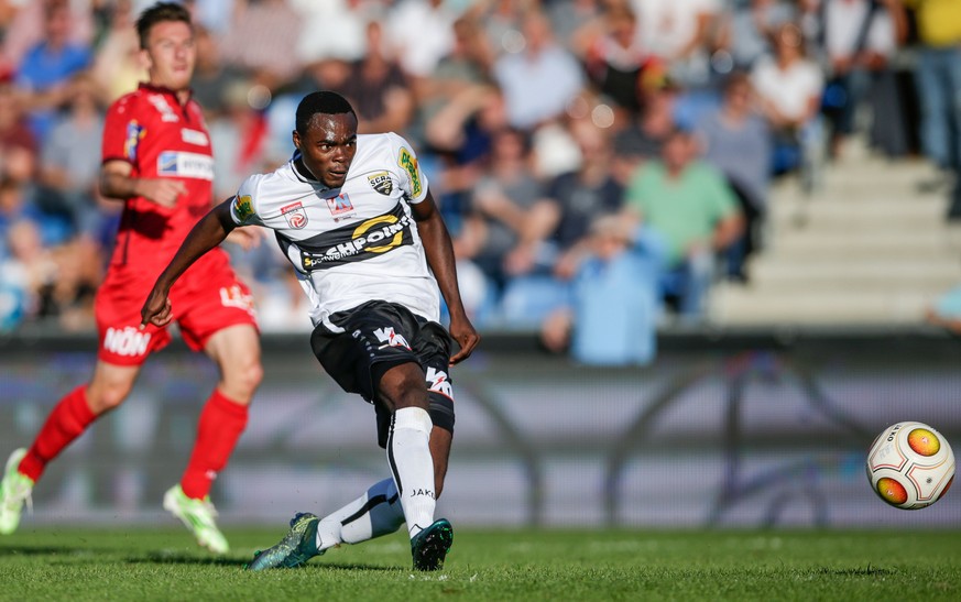 13.08.2016; Altach; Fussball Bundesliga - SCR Altach - SKN St. Poelten ; Dimitri Oberlin (Altach) (Peter Rinderer/Expa/freshfocus)