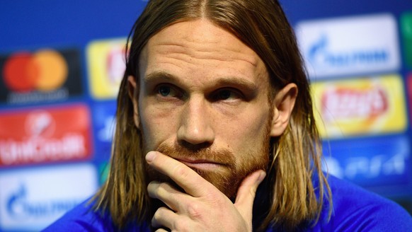 epa05642523 Basel player Michael Lang during a press conference at Vassil Levski Stadium in Sofia, Bulgaria, 22 November 2016. PFC Ludogorets Razgrad will play against Paris Saint-Germain in UEFA Cham ...