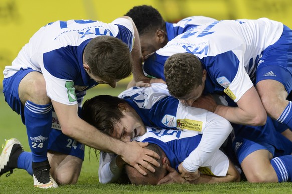 Die Lausanner können ihre Tore nächste Saison wohl wieder in der Super League bejubeln.