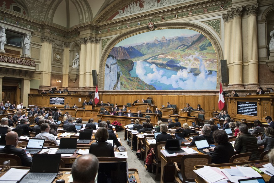 Der Nationalrat debattiert waehrend der Diskussion zum Auslaendergesetz und der Steuerung der Zuwanderung und Vollzugsverbesserungen bei den Freizuegigkeitsabkommen, an der Wintersession der Eidgenoes ...