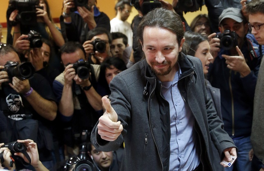 Podemos-Chef Pablo Iglesias hat allen Grund für gute Laune.