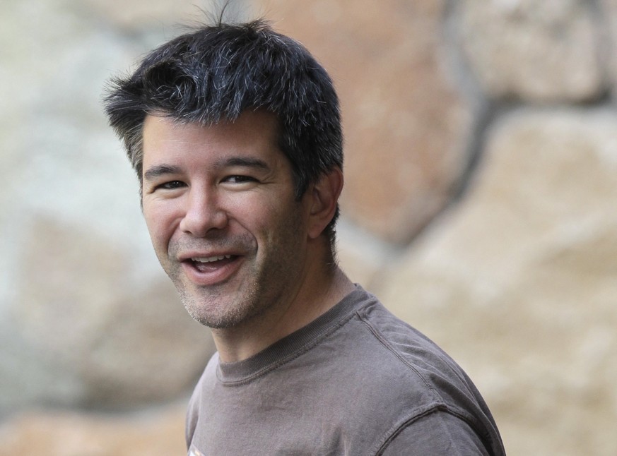 FILE - In this July 10, 2012 file photo, Uber CEO and co-founder Travis Kalanick arrives at a conference in Sun Valley, Idaho. In February 2017 Uber came under fire after a driver posted video of Kala ...