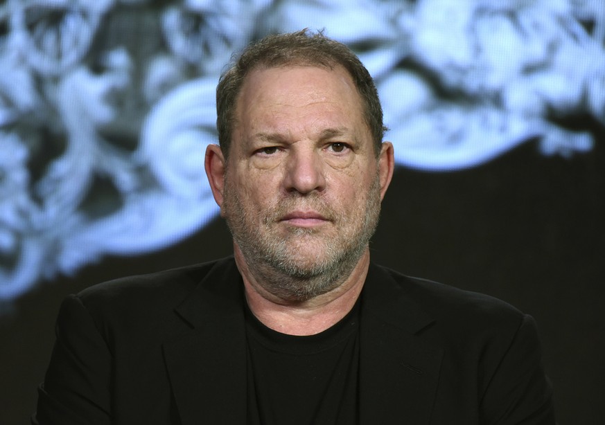 FILE - In this Jan. 6, 2016, file photo, producer Harvey Weinstein participates in a panel at the A&amp;E 2016 Winter TCA in Pasadena, Calif. The Weinstein Co., mired in a sex scandal, may be putting  ...