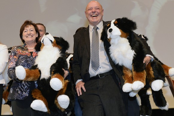 Sylvia Flückiger-Bäni mit Ulrich Giezendanner und Willys.