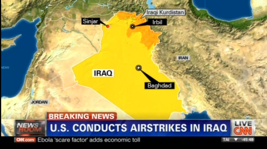 USA greift die Dschihadisten im Irak an.