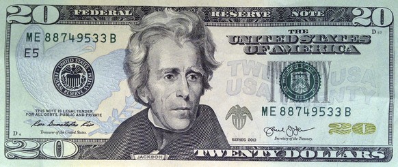 Andrew Jackson, der 7. US-Präsident wird ersetzt.