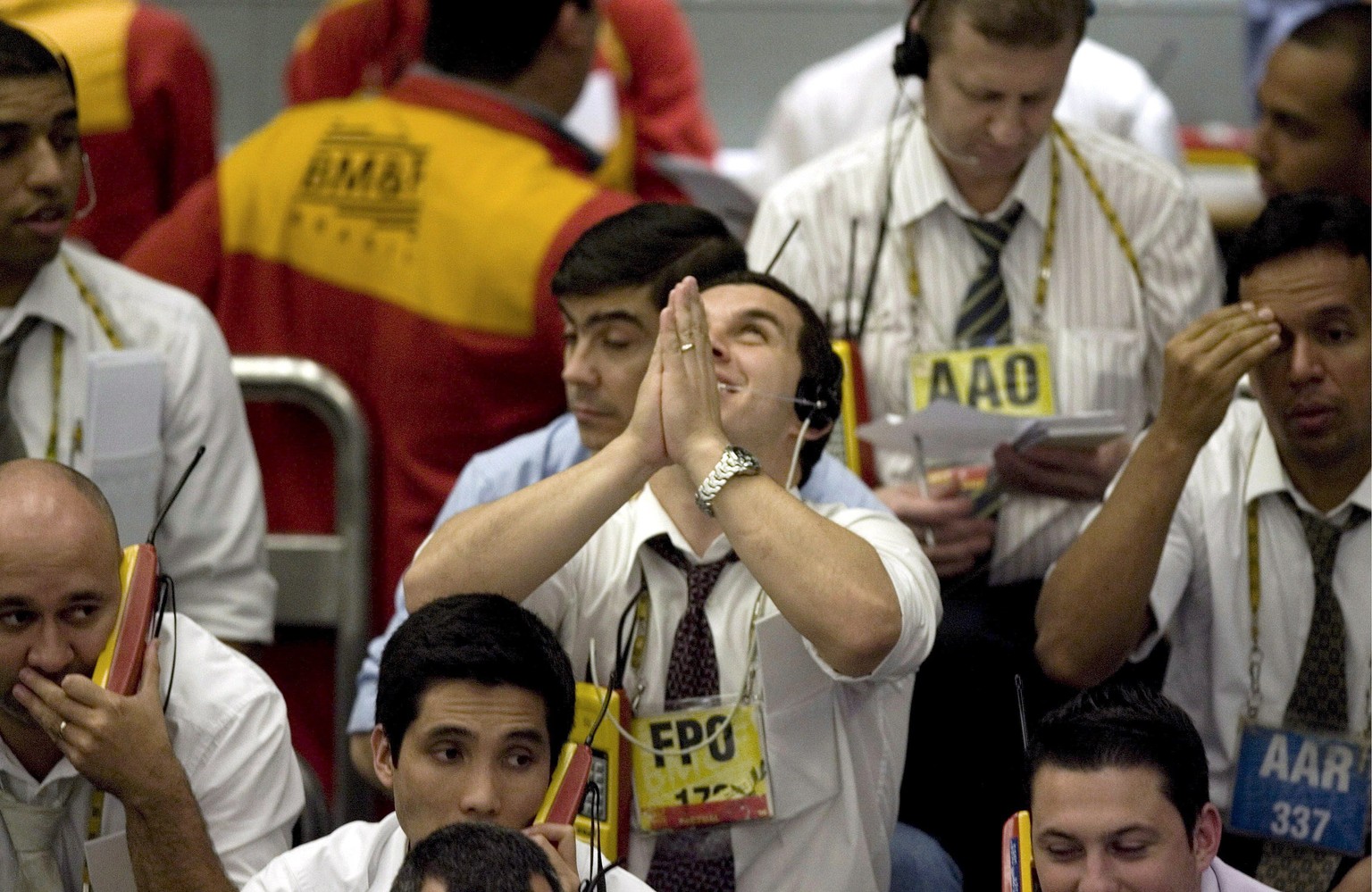 Broker an der Börse in São Paulo, Brasilien.