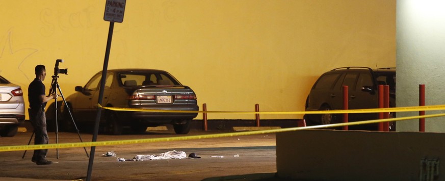 Der Tatort: Ein Parkplatz in Compton