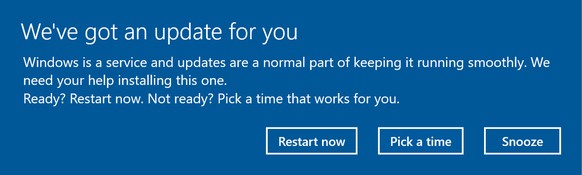Windows-Updates werden deutlich kleiner und können einfach verschoben oder auf einen exakten Zeitpunkt terminiert werden.&nbsp;