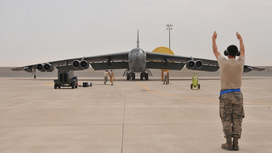 B-52-Bomber der USA in Katar.&nbsp;