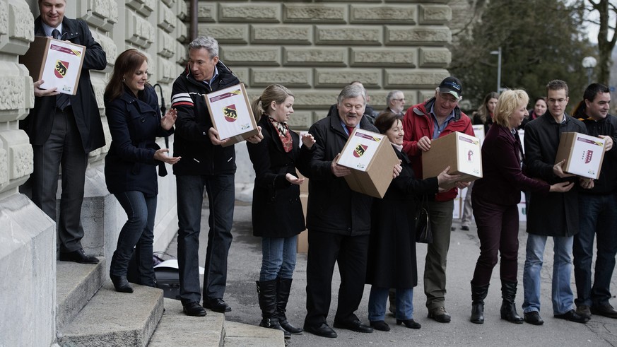 Einreichung der Durchsetzungsinitiative vor knapp drei Jahren.