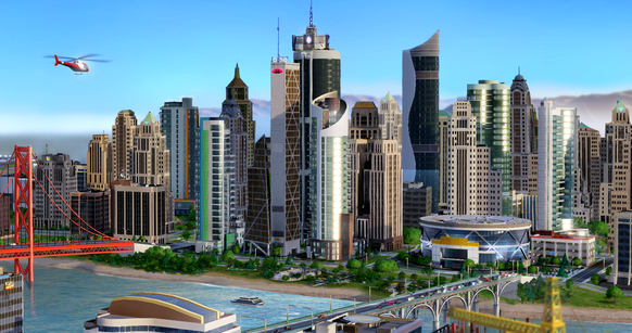 ... und das aktuellen Cover des Computerspiels Sim City. 
