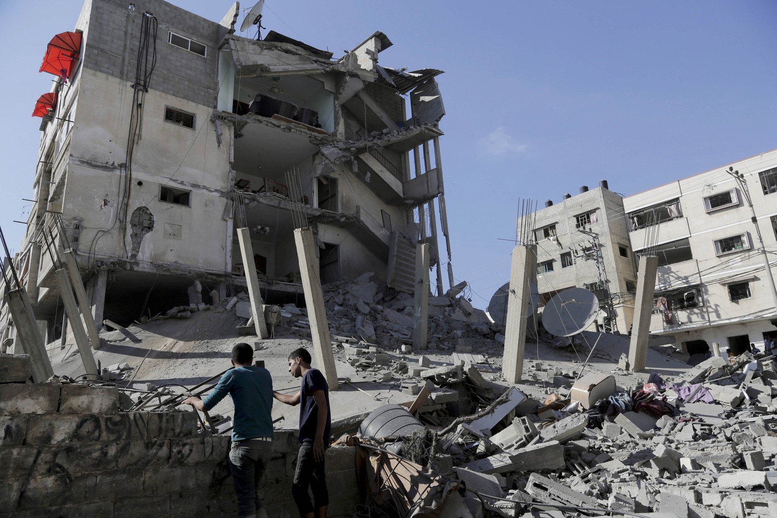 Gaza City liegt in Trümmern (Bild: 8. August).