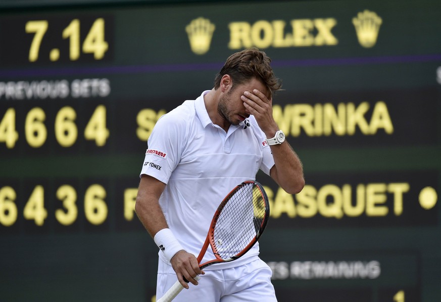 Fünf Sätze lang kämpft Stan Wawrinka auf dem Rasen vom Wimbledon, am Ende triumphiert Richard Gasquet.