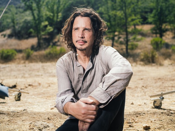 FILE - In this July 29, 2015 file photo, Chris Cornell poses for a portrait to promote his latest album, &quot;Higher Truth,&quot; during a music video shoot in Agoura Hills, Calif. (Photo by Casey Cu ...