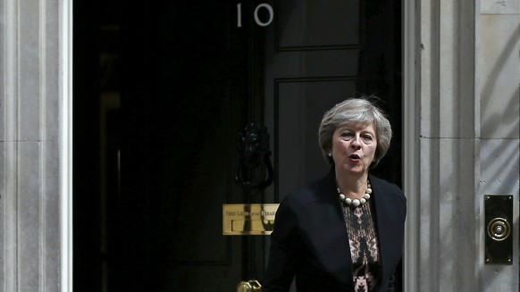 Die amtierende Innenministerin vor der Downing Street 10, dem Sitz des Premiers.&nbsp;