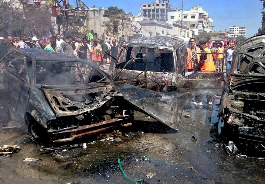 Anhaltender Bürgerkrieg: Am Mittwoch, 3. September, explodiert in einem Aussenbezirk der syrischen Stadt Latakia eine&nbsp;Autobombe.